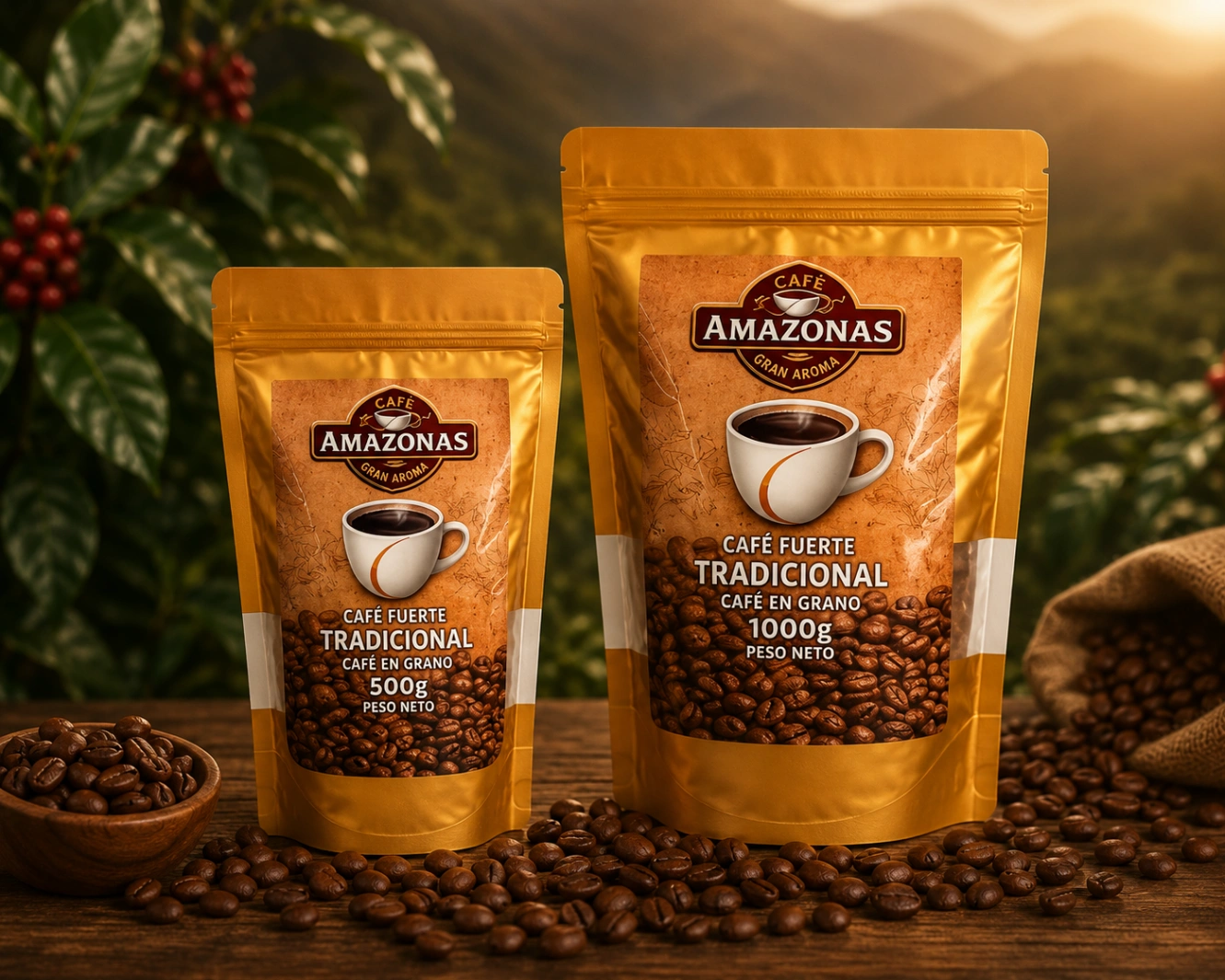 Café Premium Dorado en Grano